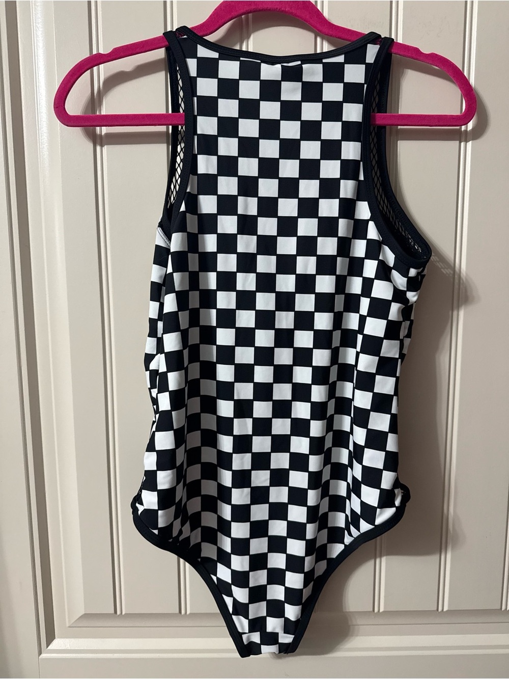 HOT TOPIC 🖤 Black, White Checkered Zip-Front One-Piece Swimsuit (Women’s Medium) - Picture 11 of 13